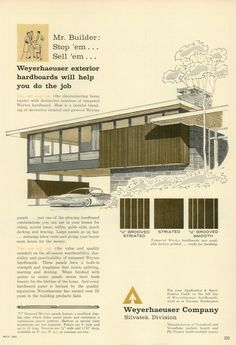 an old advertisement for a house with different types of windows and sidings on it