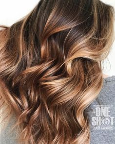 Hot Shot Warm Balayage Finalists 2019 – Behindthechair.com Auburn Balayage, Hair Color Caramel, Brunette Hair With Highlights, Gorgeous Hair Color, Blonde Tones, Caramel Hair, Brown Hair Balayage, Hair Appointment