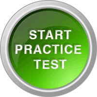 a green button with the words start practice test