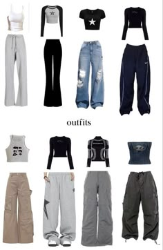 Y2k Trousers Outfit, Y2k Simple Outfits, Outfit Inspo 2024, 2yk Style, Different Aesthetics Outfits, Simple Y2k Outfit, Easy Y2k Outfits, Y2k Streetwear Outfits, Y2k Fashion Women