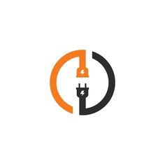 an orange and black logo with the letter d in it's center, which is connected