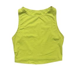 This tanktop is in excellent used condition, no known flaws. Crop top. Lightweight. Stretchy. Sleeveless. Boat neck. Nylon elastane blend. Machine washable. Activewear. Athletic. See pictures for measurements. Victoria’s Secret Victoria Sport VSX Neon Yellow Cropped Sleeveless Tank Top. Yellow Sleeveless Gym Tops, Sporty Yellow Sleeveless Tank Top, Cheap Yellow Sports Tank Top, Yellow Stretch Seamless Tank Top, Yellow Sports Tank Top, Secret Victoria, Neon Top, Victoria Sport, Sleeveless Tank Top