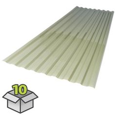 an image of corrugated roofing sheets with the number 10 on it and box for shipping