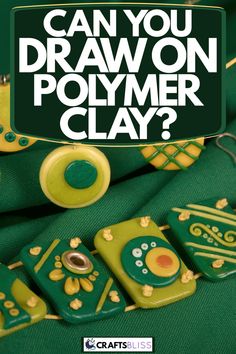 an advertisement for polymer clay with the words can you draw polymer clay? on it