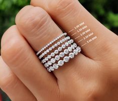 💢 𝐈𝐭𝐞𝐦 𝐃𝐞𝐬𝐜𝐫𝐢𝐩𝐭𝐢𝐨𝐧 💢 Floating Bubble Wedding Band Women / Single Prong Set Full Eternity Band / Floating Moissanite Stacking Rings / Bridal Round Stone Band 💢 𝐀𝐕𝐀𝐈𝐋𝐀𝐁𝐋𝐄 𝐌𝐄𝐓𝐀𝐋𝐒 💢 ✶ Solid 925 Sterling Silver, Solid 10K, 14K, 18K White, Yellow & Rose Gold 💢 𝐒𝐓𝐎𝐍𝐄 💢 ✶ Stone Shape : Round Cut ✶ Stone Type : Moissanite  ✶ Carat Weight : 0.18 Ct To 2.80 Ct (Depends On Finger Size) ✶ Moissanite Color : Colorless ✶ Moissanite Clarity : VVS1   💢 𝐓𝐎𝐓𝐀𝐋 𝐂𝐀𝐑? Round Stone Wedding Bands, Stack Diamond Rings, Stackable Moissanite Diamond Ring, Stackable Round Cut Moissanite Diamond Ring, Stackable Moissanite Diamond Ring Round Cut, Stackable Moissanite Jewelry Round Cut, Stackable Round Cut Moissanite Jewelry, Stackable Lab Grown Diamond Jewelry For Wedding, Stackable Lab-grown Diamond Jewelry For Wedding