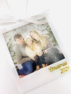 This laser cut and engraved Christmas tree ornament is the perfect way to commemorate some special photos from the past year. Made from white acrylic, with your photo printed in permanent ink, and choice of phrase in gold. Please upload a square photo of good quality. Have another idea or customization you would like? I'd love to help your vision come to life! Send me a message. Size guide: approximately 4" x 3.25" Square Photo, Single Photo, Square Photos, White Acrylic, Christmas Tree Ornament, White Acrylics, Tree Ornament, Your Photo, Tree Ornaments