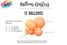 the balloon clusterers are available for $ 12 balloons