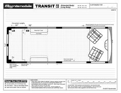 the floor plan for a mobile home is shown in black and white, with an additional kitchen