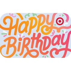 an image of happy birthday sticker on a white background