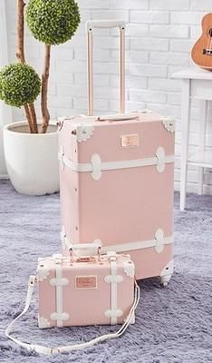 Item Type: LuggageModel Number: 058Gender: WomenItem Weight: 4-6kgItem Width: 20-23cmLuggage Type: Rolling LuggageHave Drawbars: YesCaster: SpinnerItem Length: 33-39cmItem Height: 55.5-75cmWith Lock: YesMain Material: PVCBrand Name: Travel belt20 inch size: 55.5*20*33CM22 inch size: 58*21*34CM24 inch size: 66*22*36CM26 inch size: 75*23*39CM Carry On Travel, Pink Luggage, Cute Suitcases, Travel Bag Set, Travel Belt, Vintage Cabin, Spinner Suitcase