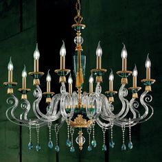 https://artemest.com/products/barocco-green-chandelier-12-lights Celling Lamp, Green Chandelier, Green Chandeliers, Light Crafts, Ceiling Lamps, Baroque Fashion, Glass Chandelier, Ceiling Lamp, Chandelier Lighting