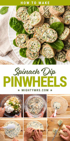 How to Make Spinach Dip Pinwheels Spinach Dip Pinwheels, Knorr Vegetable Dip, Creamy Spinach Dip, Recipe Appetizers, Pinwheels Recipe, Tortilla Pinwheels, Pin Wheels, Dorm Food, Pinwheel Appetizers