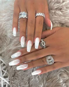 18th Nails Design, White Acrylic Nails, Acrylic Nails Coffin Pink, Pink Acrylic Nails, Baby Boomer, Nail Arts, Best Acrylic Nails