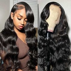 Achieve flawless, natural-looking hair with our Body Wave Wig. Made with high-quality, glueless human hair and a 13x4 HD lace front, this wig offers easy application and a seamless blend. Bleached knots and pre-plucked hairline provide a realistic finish. Get ready to turn heads with this must-have addition to your beauty routine. Wigs Body Wave, Full Lace Front Wigs, Invisible Lace, Hair Appointment, Best Wigs, Brazilian Body Wave, Body Wave Wig, Lace Closure Wig, Closure Wig