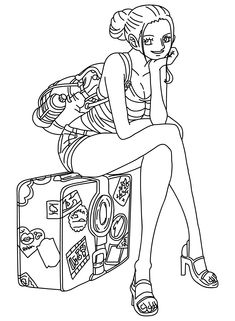 Nico Robin Coloring Pages - Coloring Pages For Kids And Adults Robin From One Piece, One Piece 1