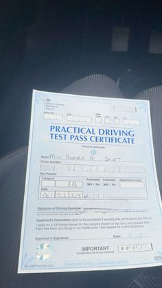 a driver's driving test pass is being held up