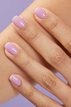 Lavender Sky Gel Manicure Short Nails Summer, Milky Purple Nails, Opaque Nails, Ube Ice Cream, Jelly Nail Polish, Sheer Polish, Lavender Sky, Jelly Nail, Color For Nails