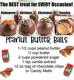 the best treat for every occasion is peanut butter balls