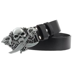 impose yourself with this beautiful pirate belt, claim your treasure by wearing the symbol of the most fearsome pirates. Aggressive Style: Belt for real dissident skull fans! Perfect for Metal, Rock, ... Adjustable Length: the belt can be very easily shortened by following the tutorial. DRILLING INCLUDED: drill offered with the belt to perfectly close the rounded claw buckle. Materials: Zinc alloy buckle | PU Leather Strap. Buckle Size: 8cm x 8cm (3.2 x 3.2 in) | Strap Size: 90 to 125cm (35.4 - Skull Belt Buckle, Skull Belt, Metal Skull, Heavy Metal Rock, Skull Lover, Pirate Skull, Skull Face, Skull Decor, Dark Fashion