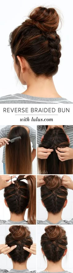 Tranças Juninas   Ideias criativas para atualizar o penteado das Festas de São João Reverse Braid, Cool Easy Hairstyles, Hair Bun Tutorial, Lazy Girl, Short Hairstyle, Girl Hair, Trendy Hairstyles