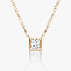 The Bezel Solitaire Necklace combines vintage-inspired detail and modern appeal together for a look that’s timelessly elegant. Rose Gold Princess, Jewellery Showroom, Princess Cut Gold, Princess Necklace, Solitaire Necklace, Bespoke Rings, Solitaire Necklaces, Accessories Jewelry Necklace, Princess Cut