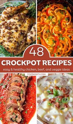 Easy Healthy Chicken, Easy Crockpot Recipes Healthy, Slow Cooker Pasta Recipes, Veggie Ideas, Easy Crockpot Dinners, Best Crockpot Recipes