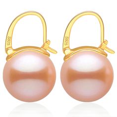 PRICES MAY VARY. 【ELEGANT】This pair of Pink Champagne pearl drop earrings is perfectly designed to create a classic vibe, holding a size of 14mm/0.55 inches. Different from a pin, the pearl earrings clasp has an unique shape that is designed to be ergonomic. When you wear it, the hoop naturally grasps your ears. 【MATERIAL】As one of the hottest earring styles at Hugetomato, this 925 Sterling Silver, 14K Gold Plated dangle hoop earrings deserve to be.The pearl is made of big, glossy shell and has Hot Earrings, Silver Pearl Drop Earrings, Jewelry For Wedding, Champagne Earrings, Earring Styles, Buy Pearls, Classic Vibe, Earring Dangle, Big Pearl