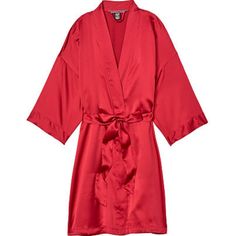 Victoria Secret Red Satin Robe New With Tags, One Size, Elegant Red V-neck Sleepwear, Elegant Red Sleepwear For Loungewear, Red Silk Robe, Black Bedroom Design, Lace Bridal Robe, Short Satin, Silky Robe, Pink Kimono, Blue Kimono