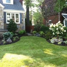 the front yard is clean and ready to be used as an outdoor space for landscaping