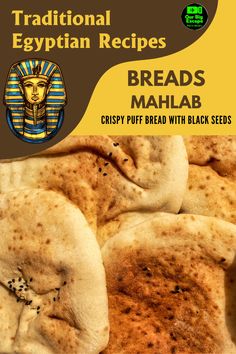 an egyptian recipe for breads made with black seeds and other ingredients is shown in the front cover