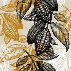 corn on the cob with leaves and flowers seamless pattern, hand drawn illustration