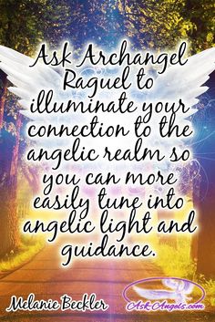 an angel with wings and the words, ask archangel to illuminate your connection