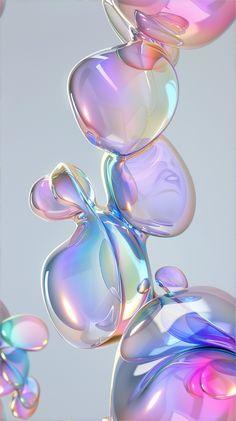 an abstract image of soap bubbles floating in the air