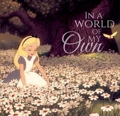 Alice In Wonderland In A World Of My Own, Alice In Wonderland Coquette, In My Own World, Alice In Wonderland Aesthetic, I Love Cinema, Old Disney, Disney Aesthetic, Disney Dream, Cute Disney