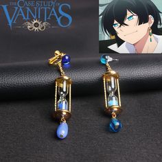 Anime Vanitas Earrings The Case Study of Vanitas No Karte Props Cosplay Hourglass Drop Dangle Jewelry Tattoo Designs, Earrings Anime, The Case Study Of Vanitas, Case Study Of Vanitas, Buckle Jewelry, Anime Earrings, Cosplay Jewelry, Anime Jewelry, Jewelry Design Drawing