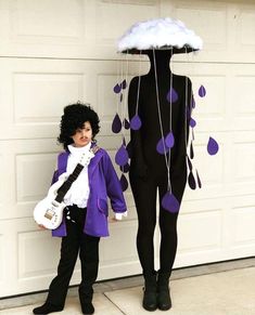 Halloween costume Purple Rain Halloween Costume, Halloween Costumes Musician, Music Related Halloween Costumes, Song Title Costumes, Music Video Halloween Costumes, Music Themed Halloween Costumes, Famous Musician Costume Ideas, Famous Musicians Costumes