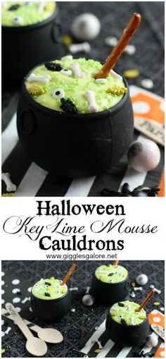 halloween key lime mouse cauldrons recipe with text overlay