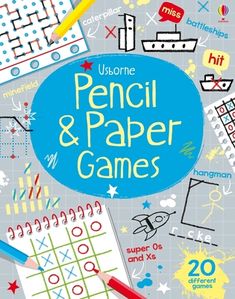 a book with pencil and paper games on it