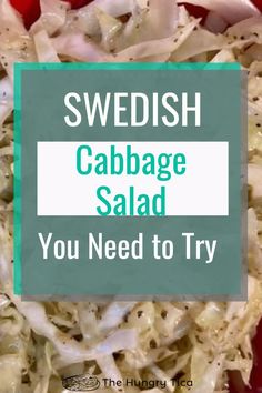 How to make Swedish pizza salad (also known as Swedish cabbage salad or Swedish pizzasallad). Swedish Salad Recipes, Scandinavian Salad Recipes, Authentic Swedish Recipes, Swedish Cabbage, Swedish Salad