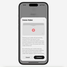 the delete wallet app on an iphone