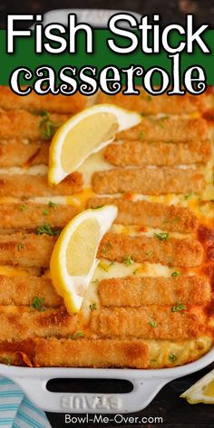 Fish stick casserole in baking dish, with print overlay for Pinterest. Fish Sticks Casserole, Frozen Fish Stick Recipes, What To Make With Fish Sticks, Sides For Fish Sticks, Frozen Fish Sticks Ideas, Fishstick Recipes, Recipes For Cod Fish, Recipes Using Fish Sticks, Fish Stick Recipes