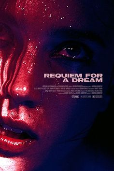 a woman's face is covered in glitter and the words requiem for a dream