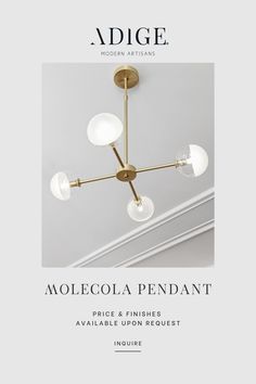 an ad for a modern lighting fixture