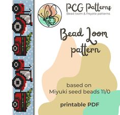 the bead loom pattern has been designed to look like a flower