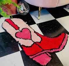 Tufted Cowboy Boot Rug Cowboy Boot Western Home Decour Dorm Decour Gift for Her - Etsy Boot Rug, Western Rugs, Pink Cowgirl Boots, Pink Cowgirl, Bathroom Guest, Yee Haw, Pink Boots, Cute Boots, Western Cowgirls