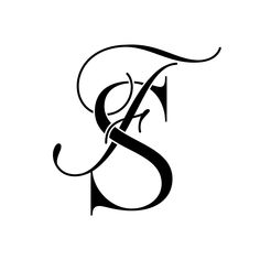 the letter s is shown in black and white