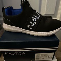 New In Box Nautica Size 1 Slip On Sneakers. Please Message Me If You Have Any Questions. Nautica Shoes, On Sneakers, Slip On Sneakers, Kids Shoes, White Black, Kids Shop, White And Black, Shoes Sneakers, Slip On