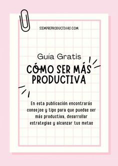 a pink poster with the words guia gratis como sem mas produtiv