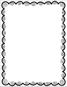 a black and white square frame with swirls on the edges, in an ornate pattern