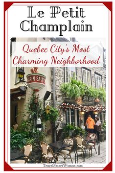 the cover of le petit champlann's guide to quebec city's most charming neighborhood